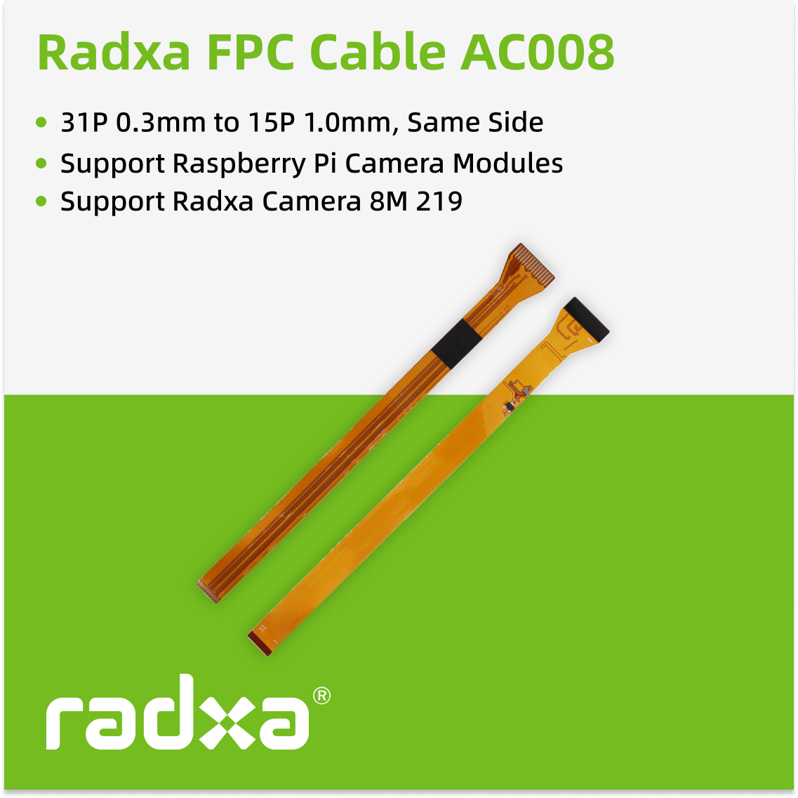 Pi Camera Cable - Cavo FPC AC008 per fotocamera Radxa,