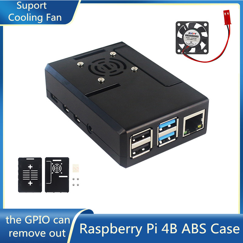 Pi 4 Case - Custodia in ABS per Raspberry Pi,