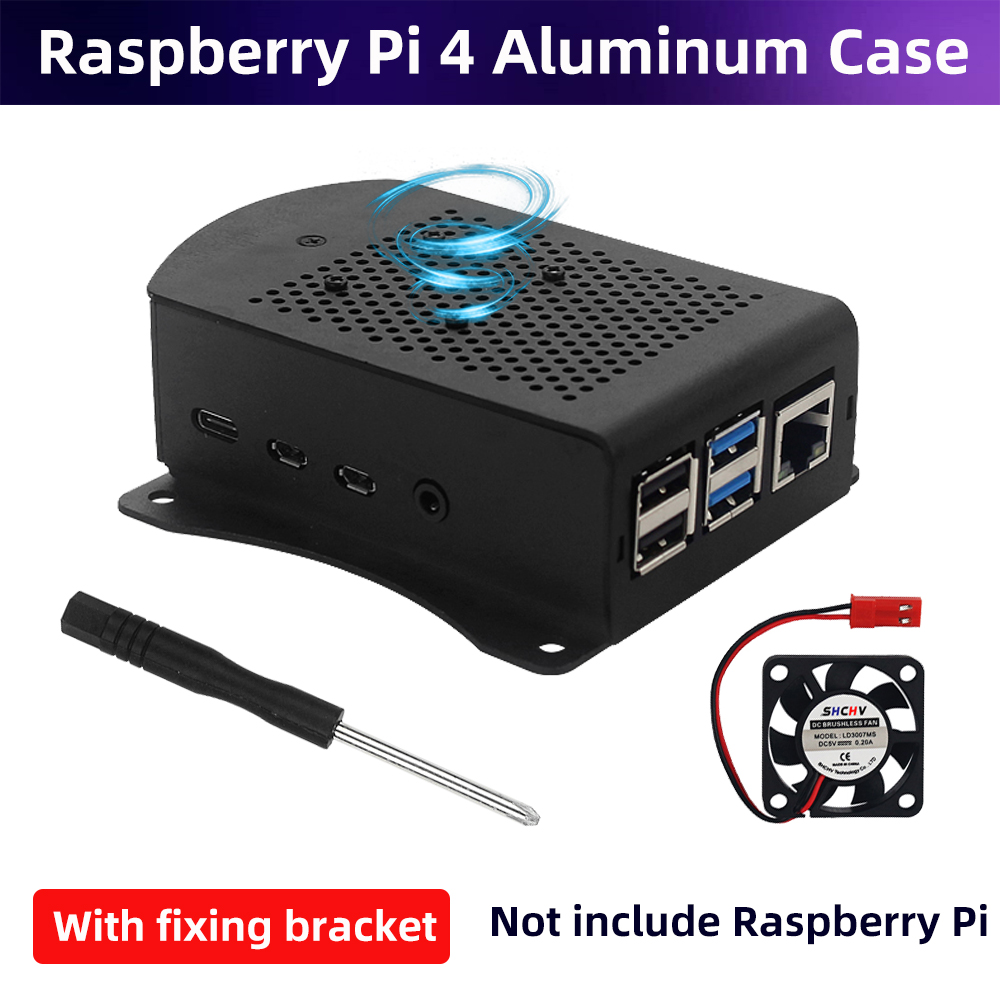 Pi 4 Case - Raspberry Pi 4 Custodia in lega