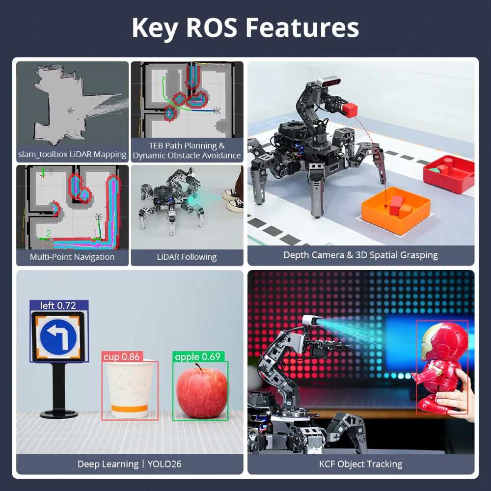 Robot esapode Hiwonder ROSpide - Raspberry Pi recensione e prezzo
