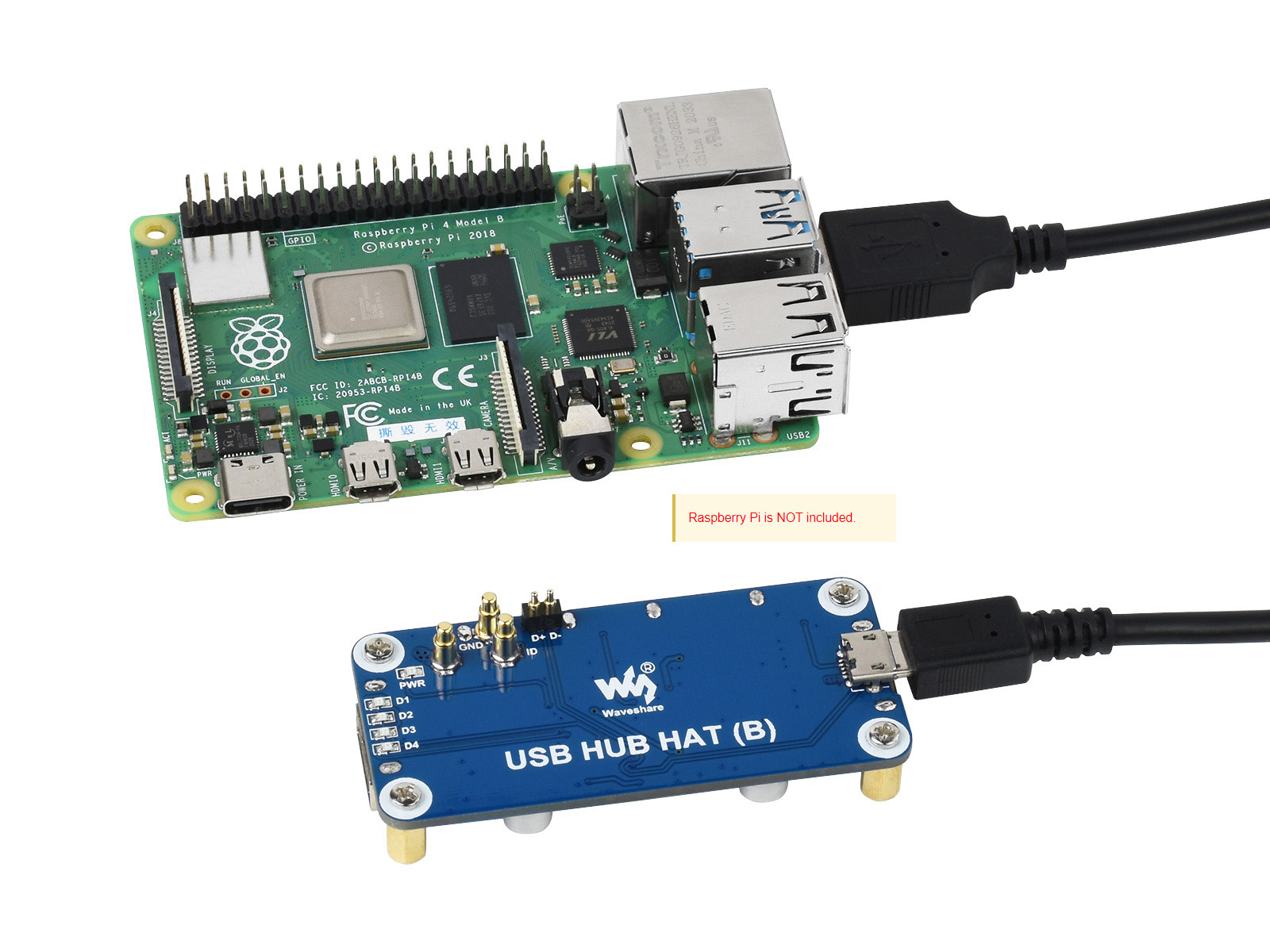 Waveshare USB HUB HAT (B) 4 po - Pi Zero recensione e prezzo